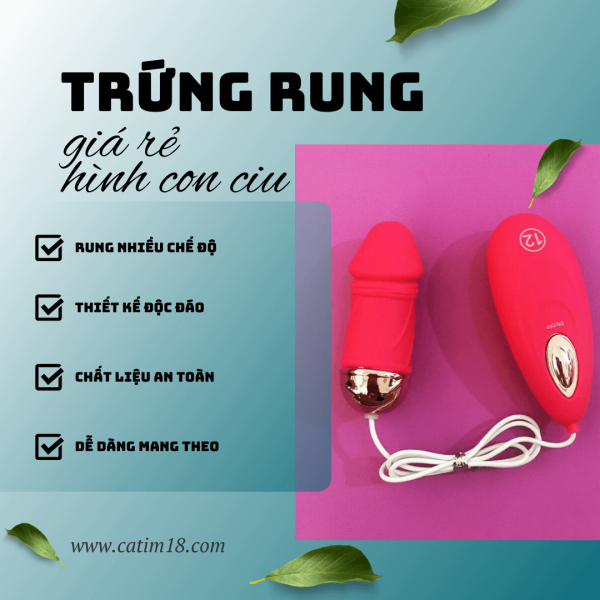 Máy rung vùng kín hình con ciu cực dễ thương