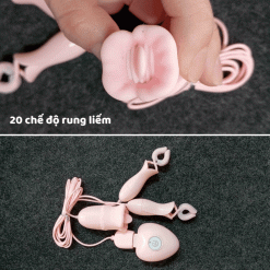 Trứng rung 3 đầu lưỡi liếm và kẹp vú Ankni 5