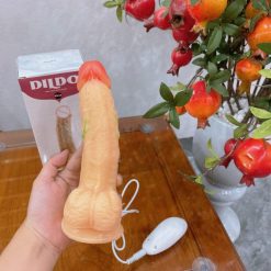 Cu giả rung ngoáy dildo màu da 3